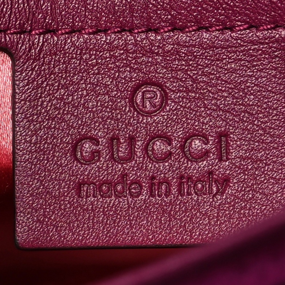 Gucci Velvet Matelasse Small GG Marmont Shoulder Bag Fuchsia Violet - Picture 10 of 10